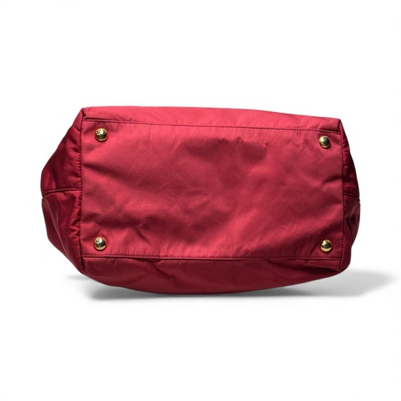 Prada Fiocco Bow Tessuto/Nylon Tote Bag Red - Picture 12 of 14